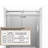 56"-60" W x 76" H Reversible Frameless Single Sliding Shower Door with 3/8"Clear Tempered Glass