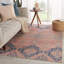 Tapis oriental rose / bleu Asoncin (9 pi x 12 pi)-469635622