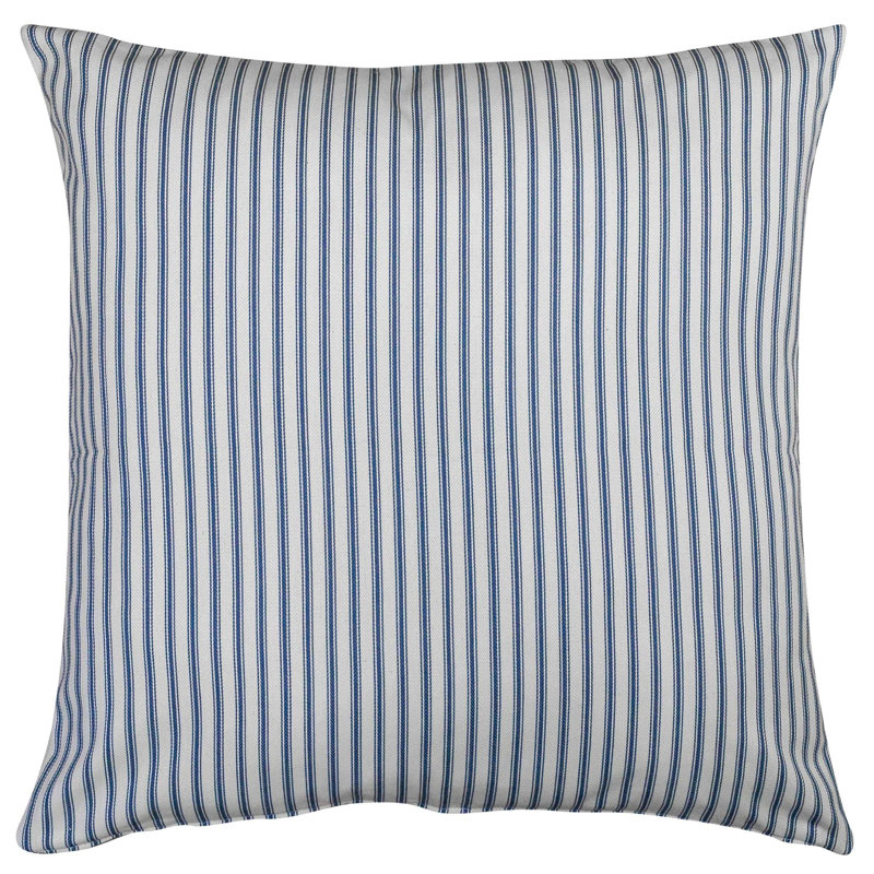 Striped Blue Cushion, 58x58cm, Synthetic filled