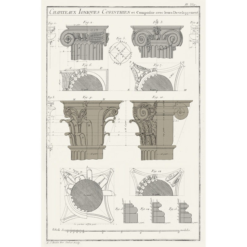«Surveise of Architectural Design IV» par Vision Studio, impression sur toile tendue, H 12 po x l 8 po x P 1,25 po