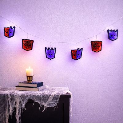 Melrose International Transformers Garland Ekkolight 5.5'l In Black;red;purple