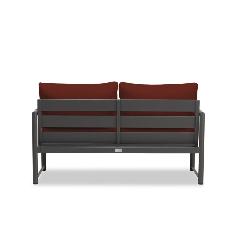 Alto Outdoor 2 - Seat Loveseat, Slate Gray, Spectrum Peacock Sunbrella® Plainweave
