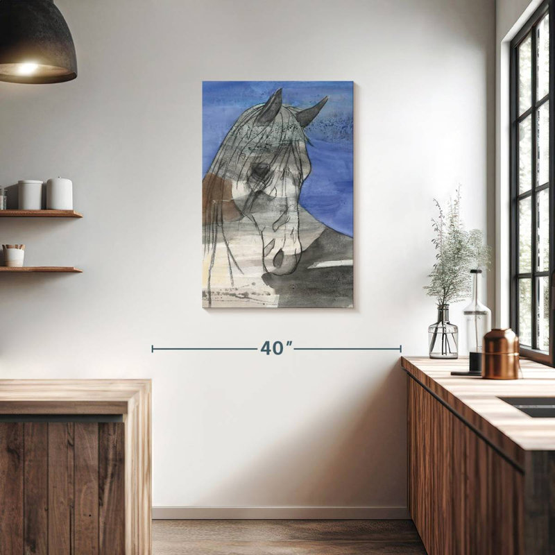 Cheval au clair de lune Brampt, H 36 po x l 24 po