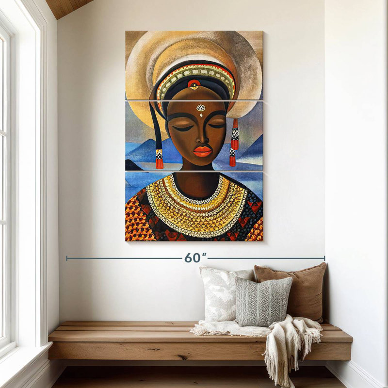 Leisha majestueuse beauté africaine, H 50 po x l 32 po