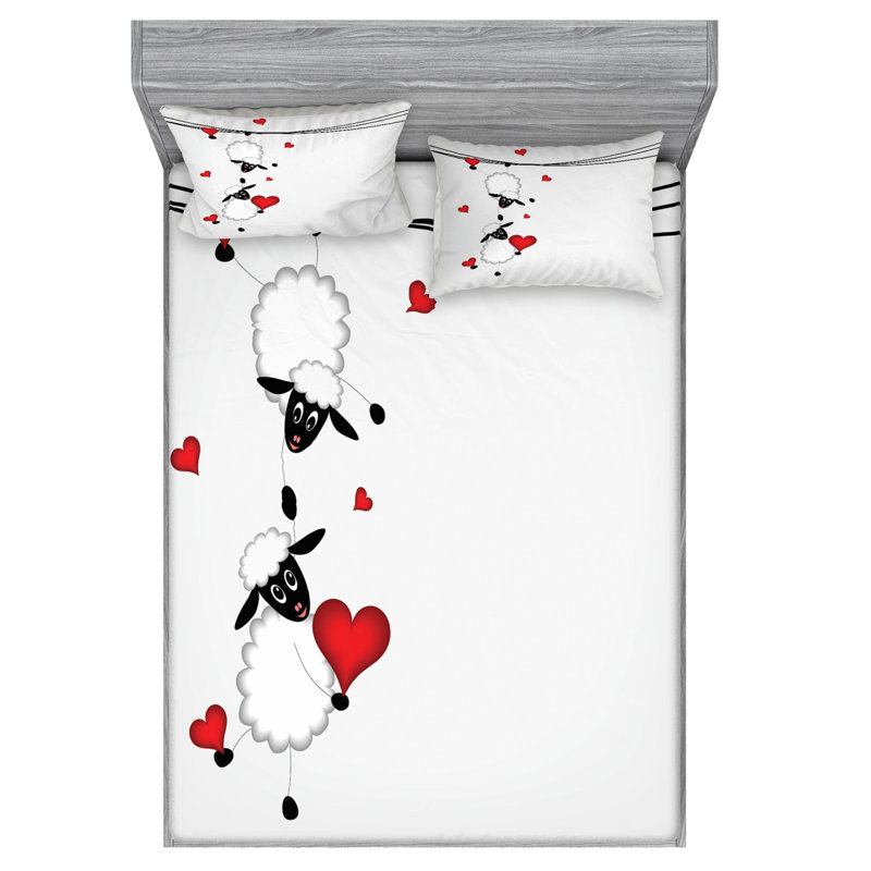 Animal Microfiber Sheet Set, Queen Sheet Set + Fitted Sheet + 2 Pillowcases