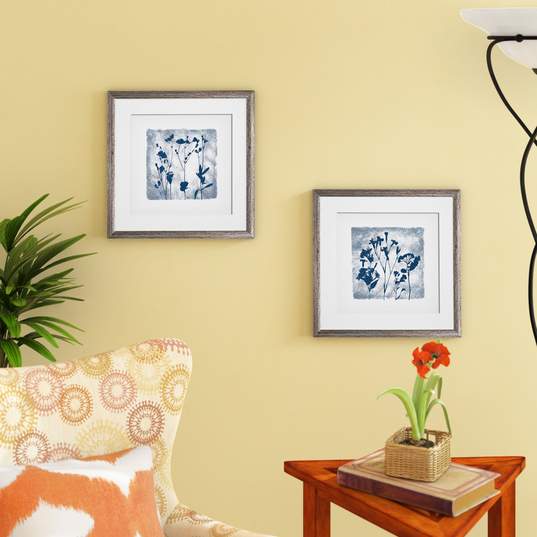 Indigo Summer Silhouettes I 2 Piece Framed Print Set Winston Porter Frame 