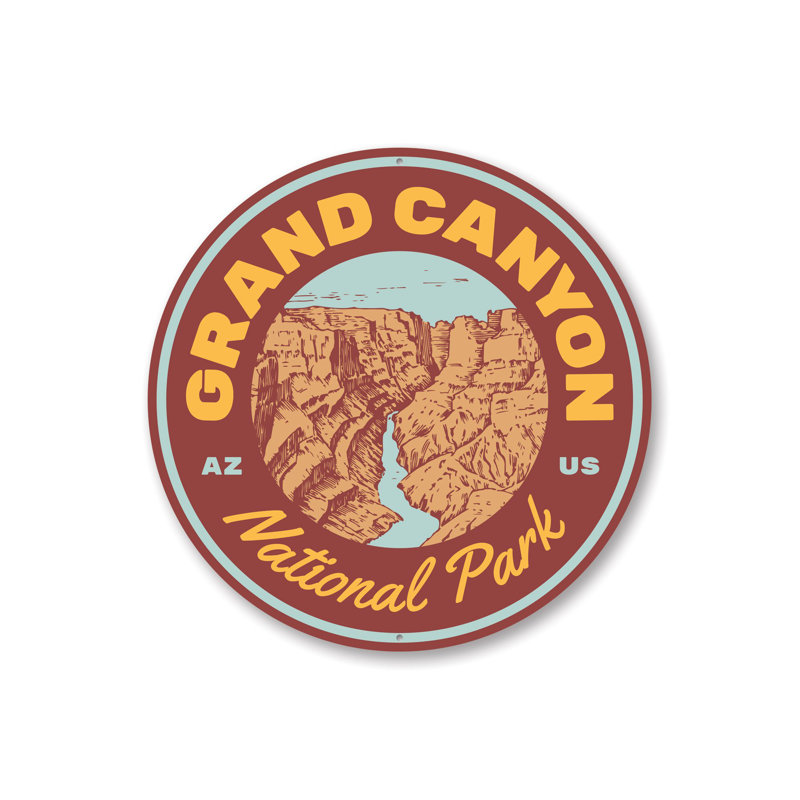 Enseigne en aluminium Grand Canyon, H 12 po x l 12 po x P 0,04 po