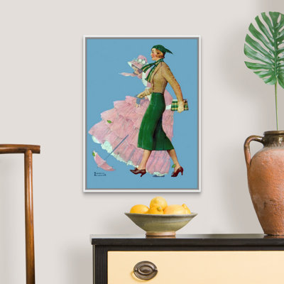 Deux femmes marchant sur toile, art mural