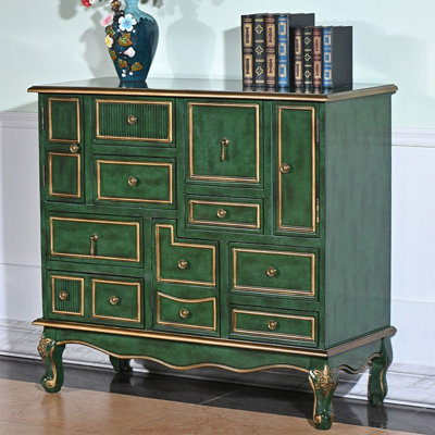 Commodes et commodes rectangulaires en bois manufacturé vert