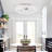  20" Crystal Ceiling Fan With LED Light And Remote, Double Ring Modern Flush Mount Hidden Blades Ceiling Fan-862564612