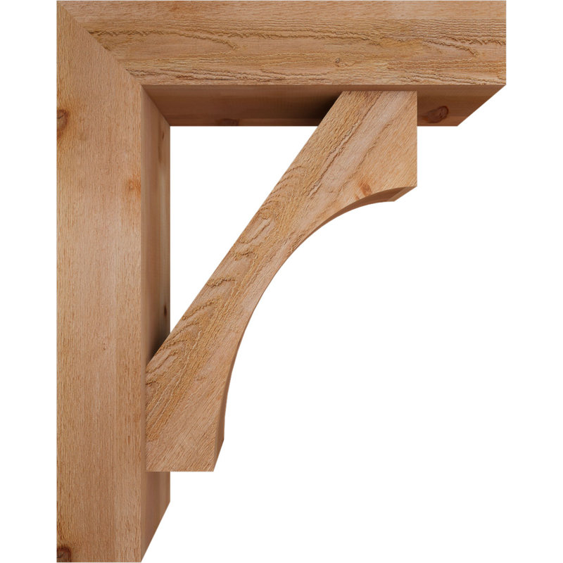Westlake Block Bracket w/ Offset Brace, 40 x 32, 8"W Western Red Cedar (Rough Sawn)