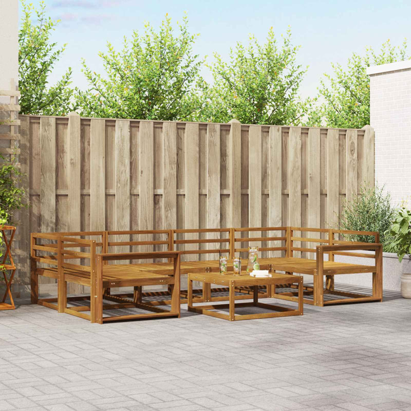  Outdoor Sofa Set Garden Furniture Patio Seating Backyard Couch Acacia
