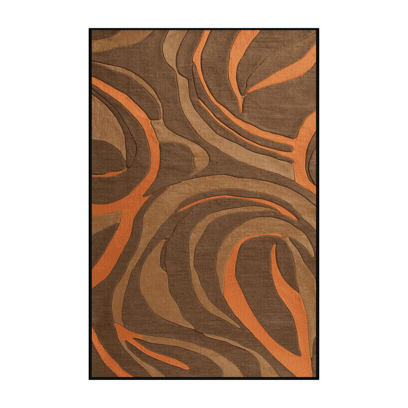 Tapis abstrait lavable à la machine, Tapis de couloir 2 pi x 4 pi