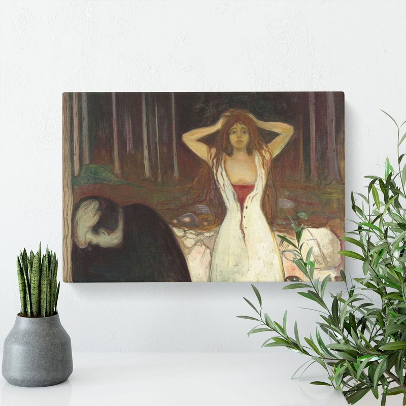 Ashes by Edvard Munch - Wrapped Canvas Painting, 40cm H x 60cm W x 3cm D