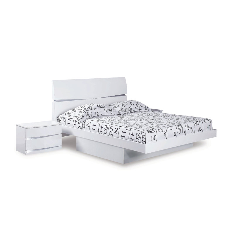 Solid Wood Platform Storage Bed, Queen, White