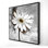 Abstract Daisy White Floral Canvas | Botanical Home Decor