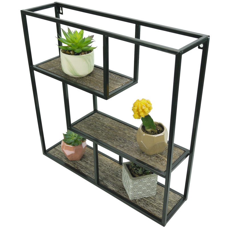 3 Piece Square Metal Tiered Shelf
