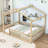 Vonie Wood Daybed with Roof and Slats-656567933-656634593