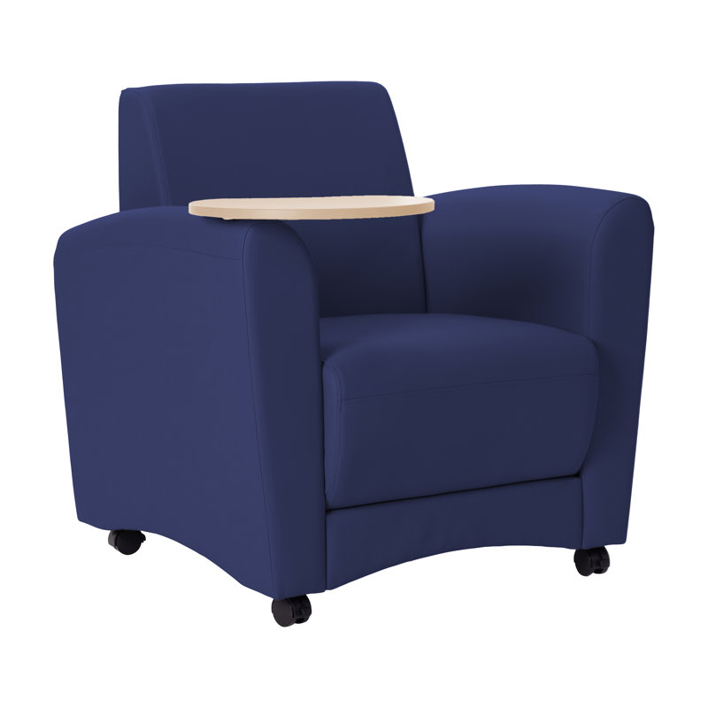 Chaise rembourrée Pro Series, Bleu marine / grain d'érable