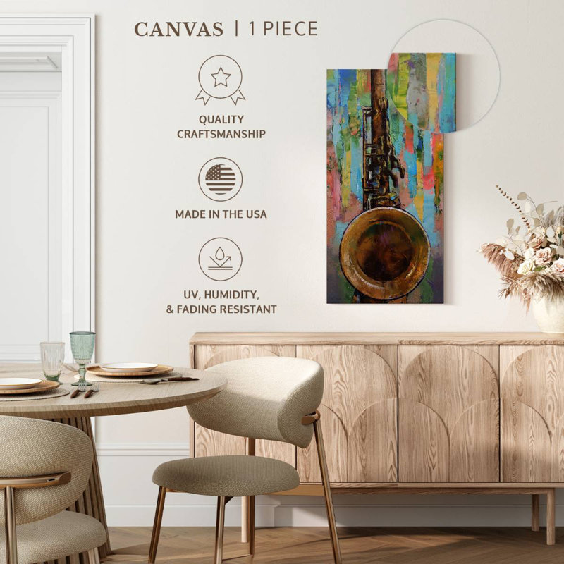Saxophone, H 24 po x l 12 po