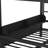 Black Queen over Queen Bunk Bed with Storage, LED Lighting, USB Ports, Sturdy Support-2039548177