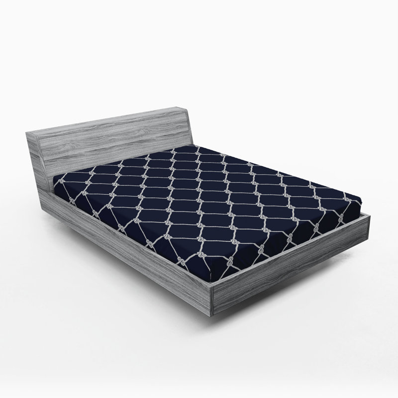Ensemble de 2 drap-housse Ambesonne Marine Classic Nauti, Drap-housse grand