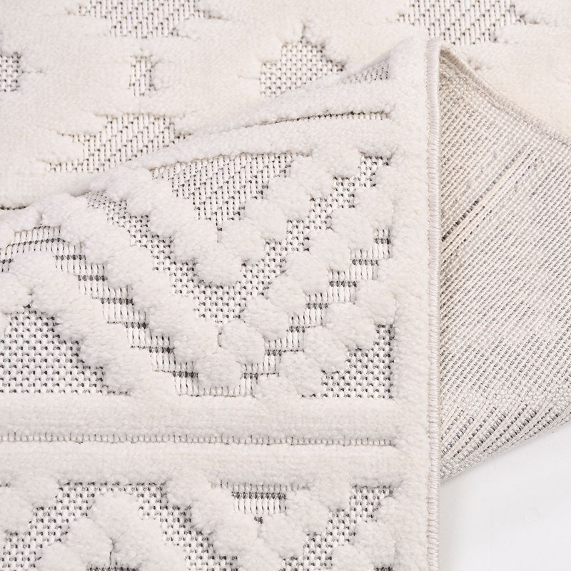 Tapis beige moderne lavable à la machine, Rectangle 2 pi 8 po x 5 pi