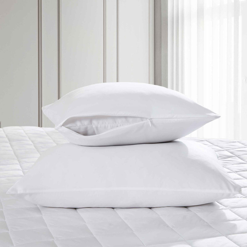 Standard Cotton Sateen Pillow Protector Set, 20" x 28"