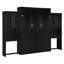 Grand lit escamotable avec bureau, coiffeuse et armoires, grand espresso (VIEUX SKU: N820S10057P)