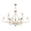 Muse 12-Light Chandelier in French Gold and White Cashmere by Breegan Jane