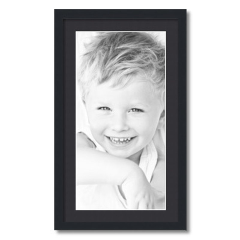 Matte Picture Frame with Mat, Black