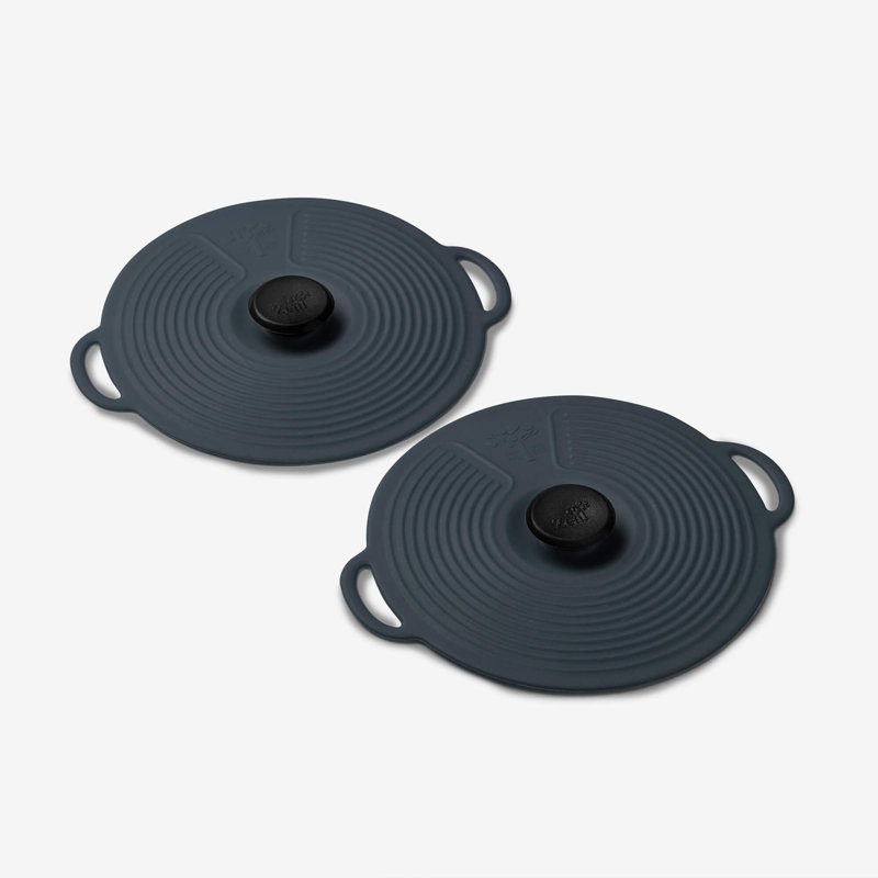 Zeal 2 - Piece Silicone Lid Set, Dark Grey