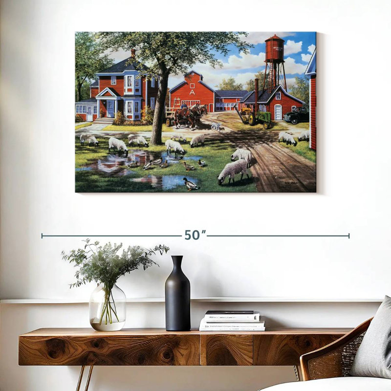 Alvord Earle Brown Farm, H 26 po x l 39 po