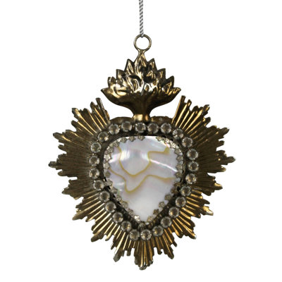 Sacred Heart Milagro With Abalone