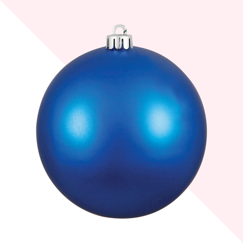 Décoration de boule décorative des Fêtes, H 3 po x l 3 po x P 3 po, Bleu mer mat