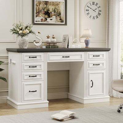 Bureau de direction à 7 tiroirs Farmhouse