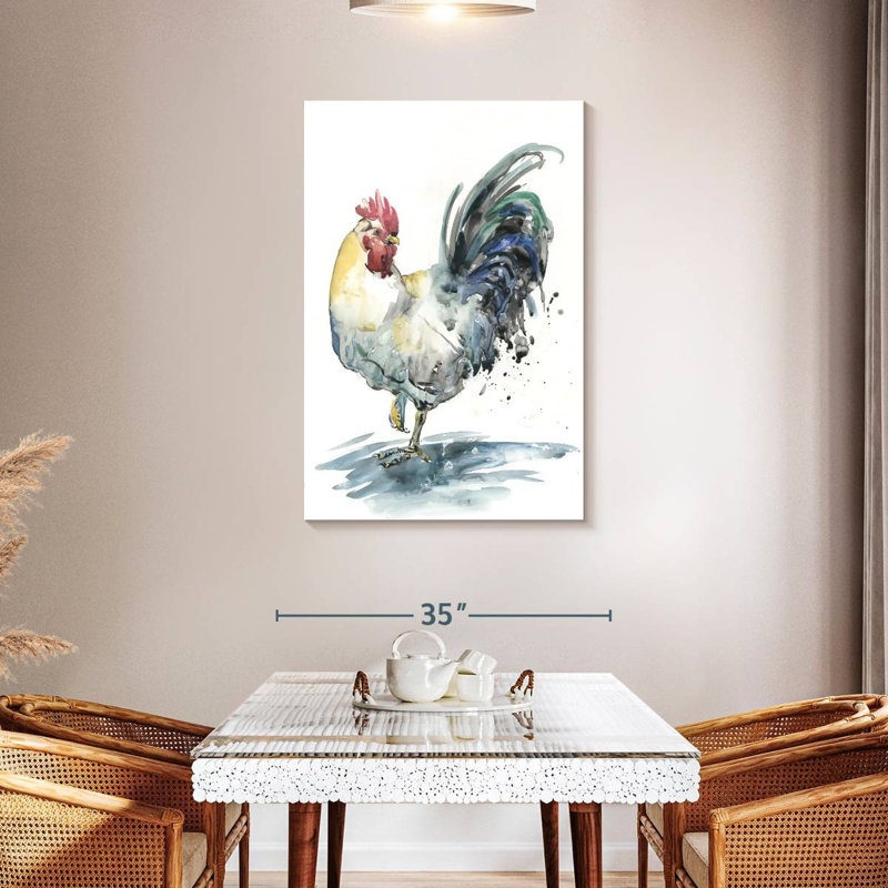 Brampt Rooster Splash I, 45" H x 30" W