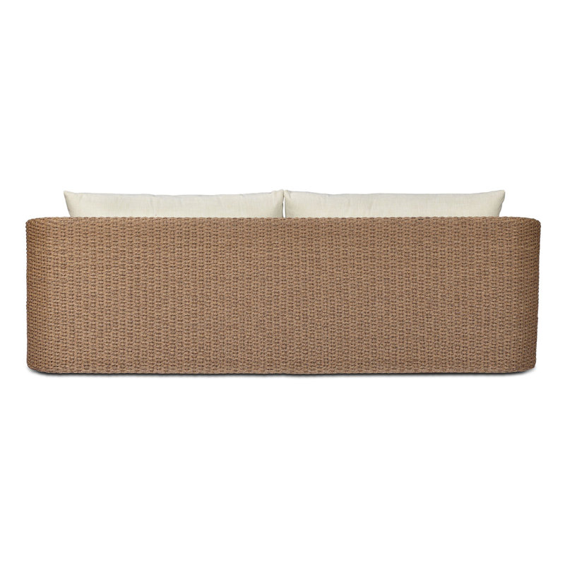 Westby Outdoor Sofa-Faux Black Hyacinth, Vergo Cream, Faux Hyacinth