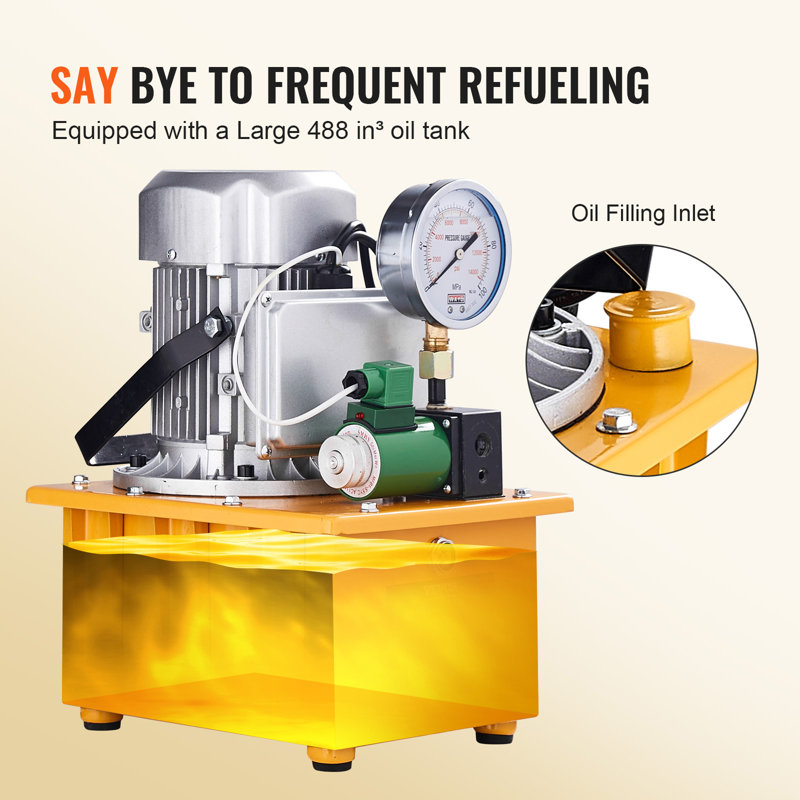 750W Electric Hydraulic Pump with Aluminum Shell, 8L Capacity