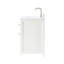 Meuble-lavabo de salle de bain en bois massif 36 po avec puissance US - blanc