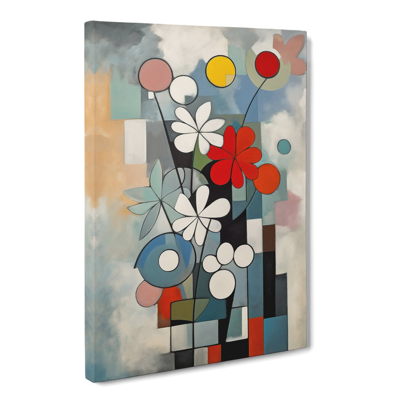 Dheftera Flowers Bauhaus Vol.4 - Wrapped Canvas, 76cm H x 50cm W x 3cm D