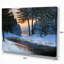 Winter River and Forest - reproduction sur toile-1897899622