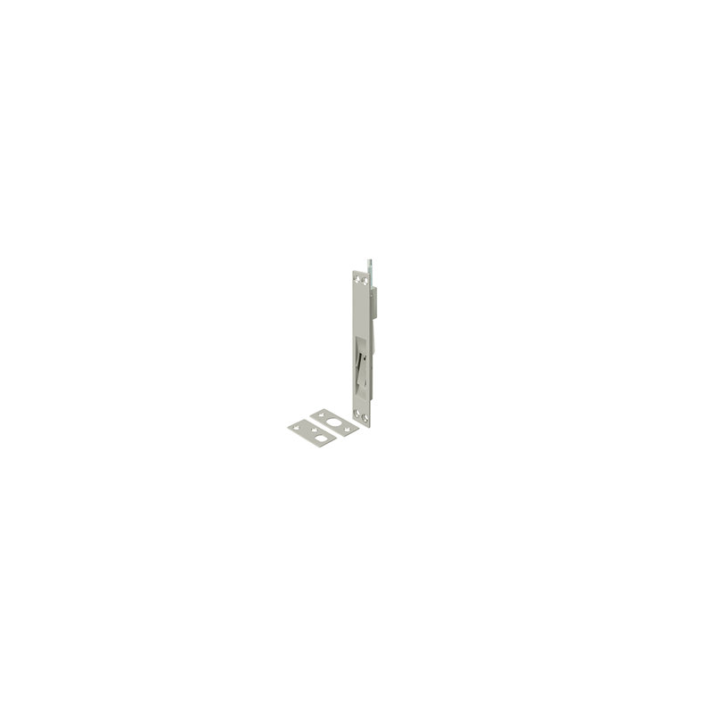 Deltana 12EFB15 12", 18", 24" and 39" Extension Flush Bolt, Solid Brass in Brushed Nickel, Brushed Nickel