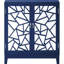 Console à 2 portes en bleu - Portes géométriques en miroir pour une ambiance unique