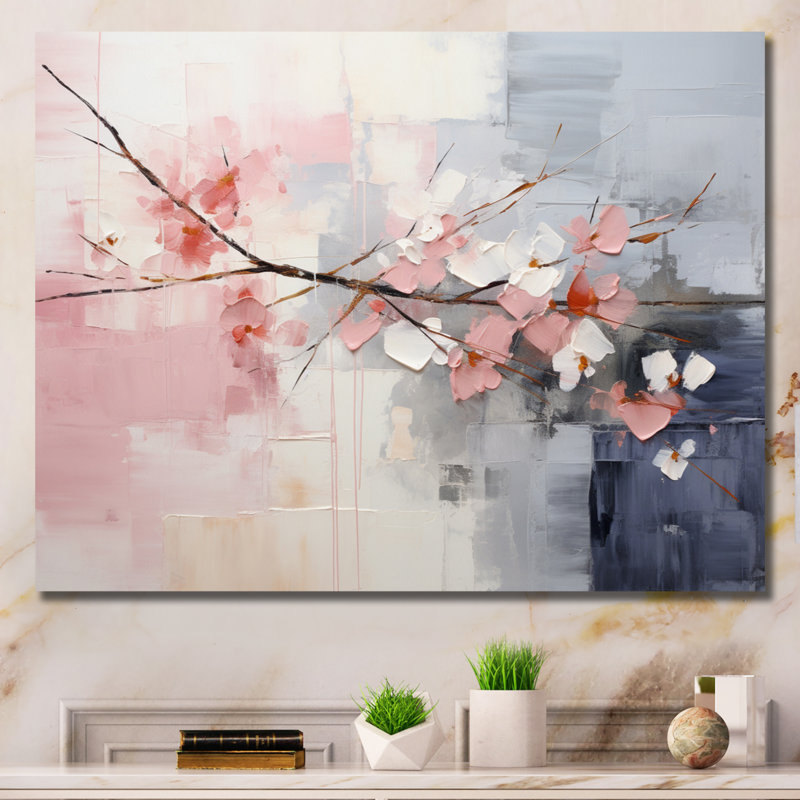 " Collage Whispers ", Wrapped Canvas, 30" H x 40" W x 1.5" D
