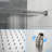 Dual Shower Head System - 10 Inch Brushed Nickel With Easy Installation, Nozzle And Handheld Option Square Rainfall Head, Spray Feature For A Safe Enjoyable-121077020