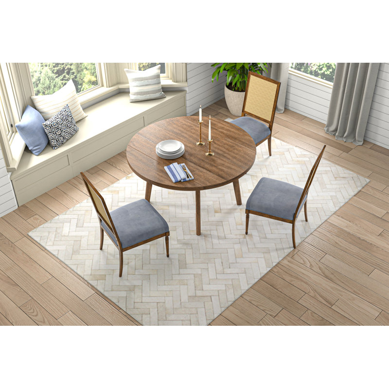 Tapis crème fait à la main Marsha, Rectangle de 8 pi x 10 pi
