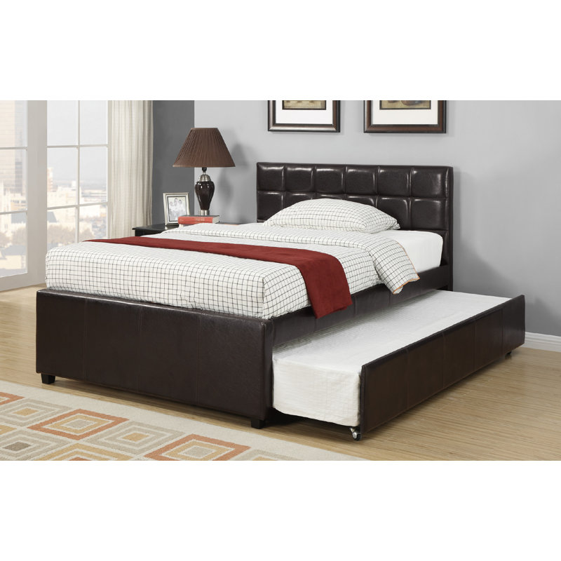 Lit plateforme tapissier Crosstown, Double, Espresso