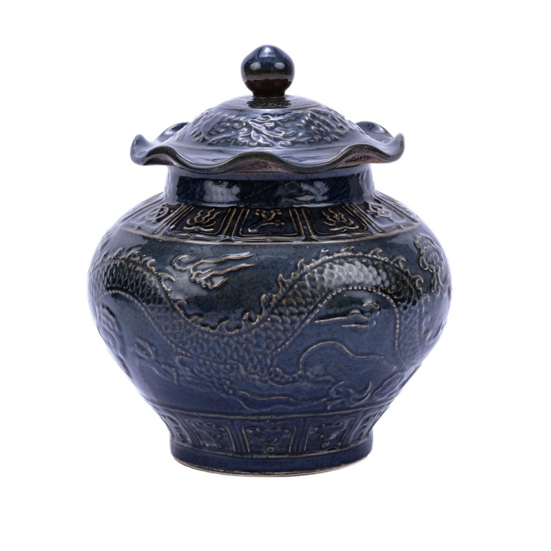 Pots en porcelaine bleus 15,5 po