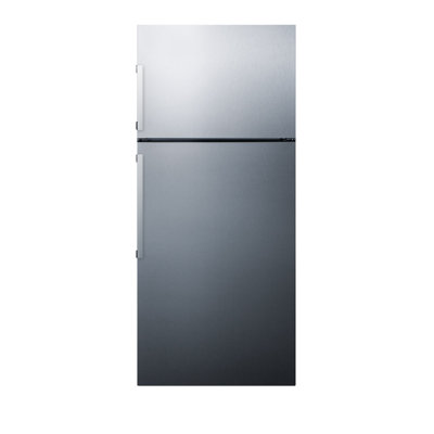 Summit Appliance 27.63 " 12.6 Cubic Feet Freestanding Top Freezer Refrigerator with Ice Maker